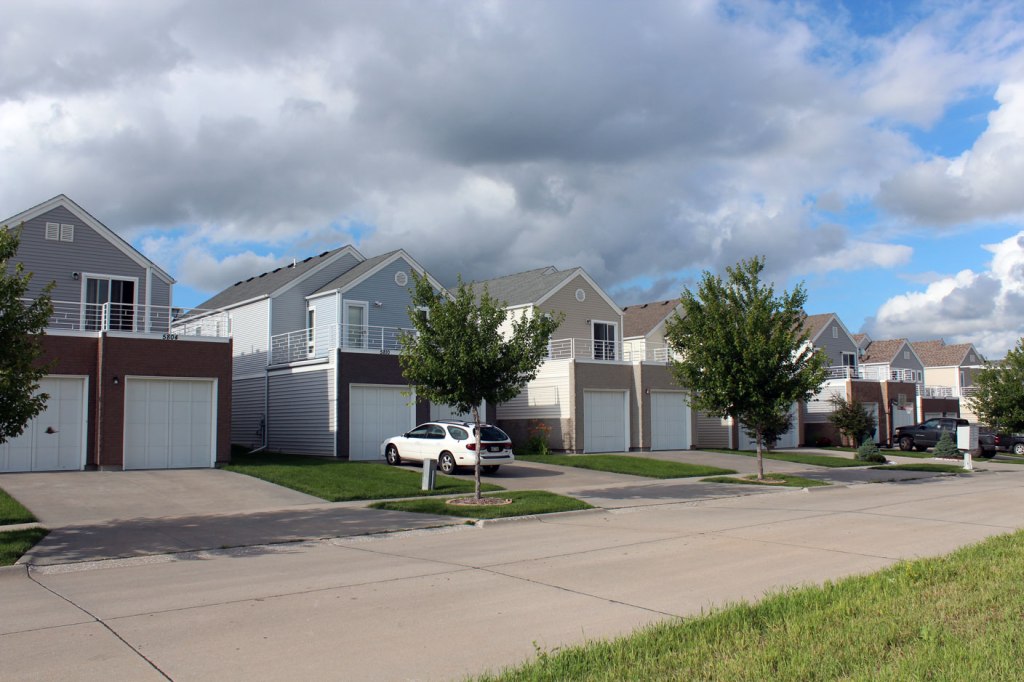 View of North Townhomes from sidewalk